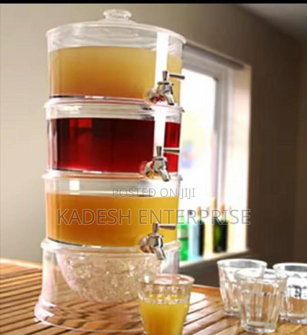 3 Tap Acrylic Juice Dispenser-3l Each
