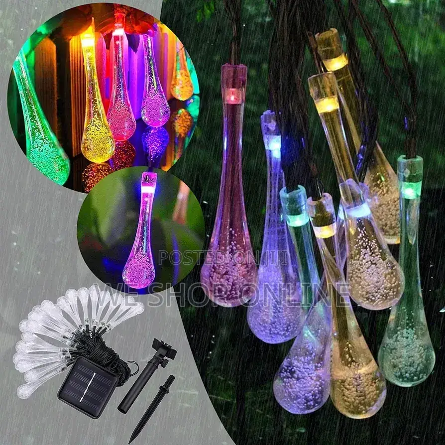 Led Teardrop Solar String Lights