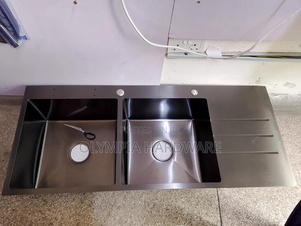 Double Bowl Single Drain (Heavy Duty Sink 120*50cm