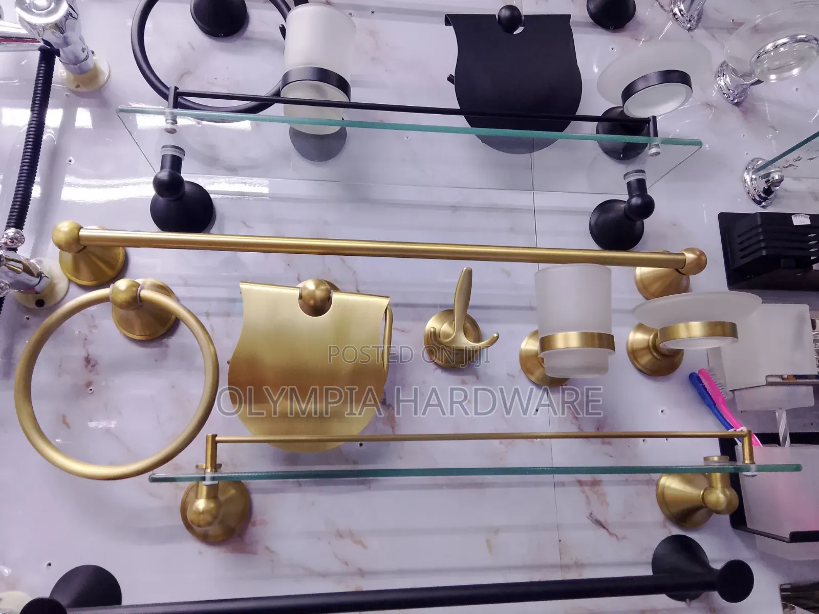 Brimix Gold Bathroom Accessories Set