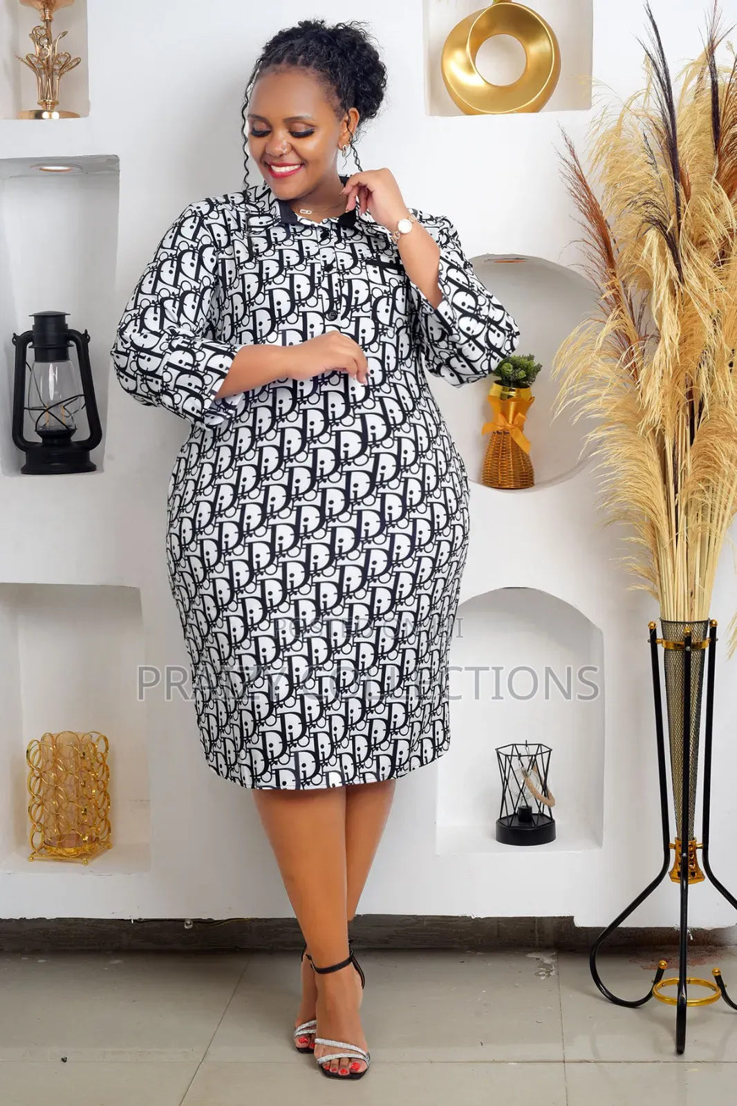 Dior Print Shirt Dress