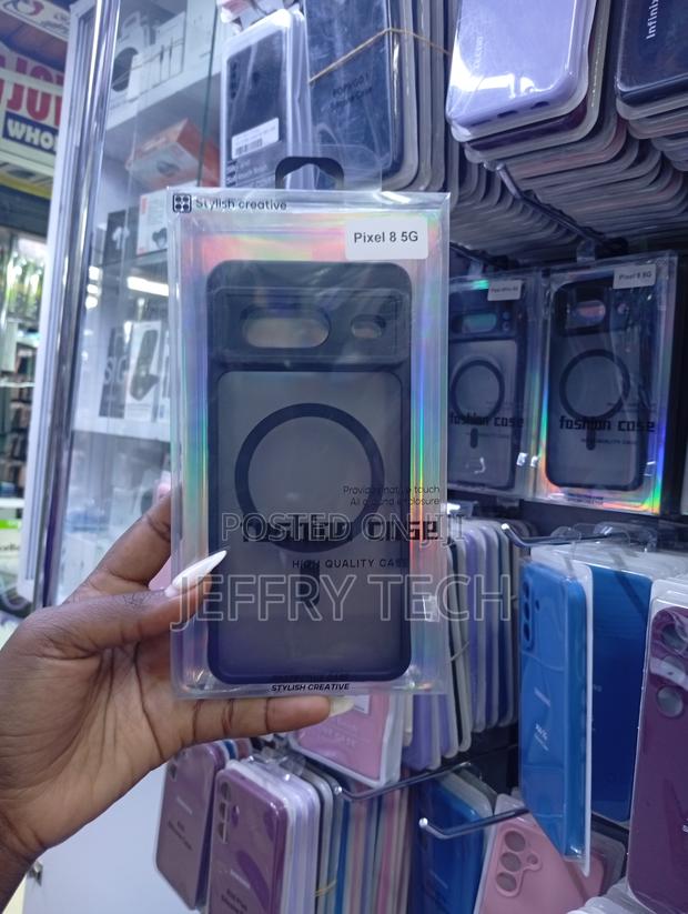Matte Black Magnetic Phone Case Designed for the Google Pixel 8 5g