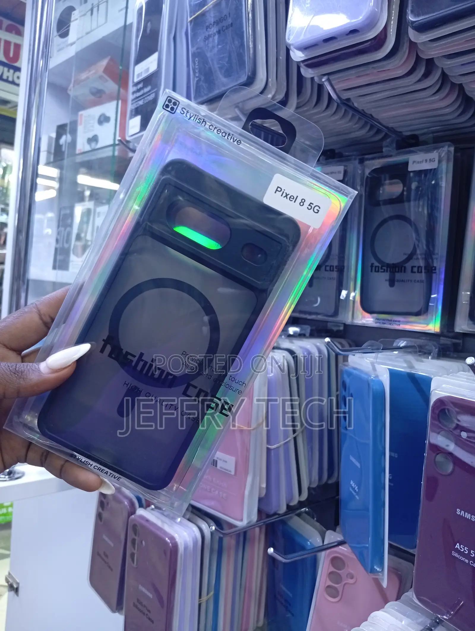 Matte Black Magnetic Phone Case Designed for the Google Pixel 8 5g