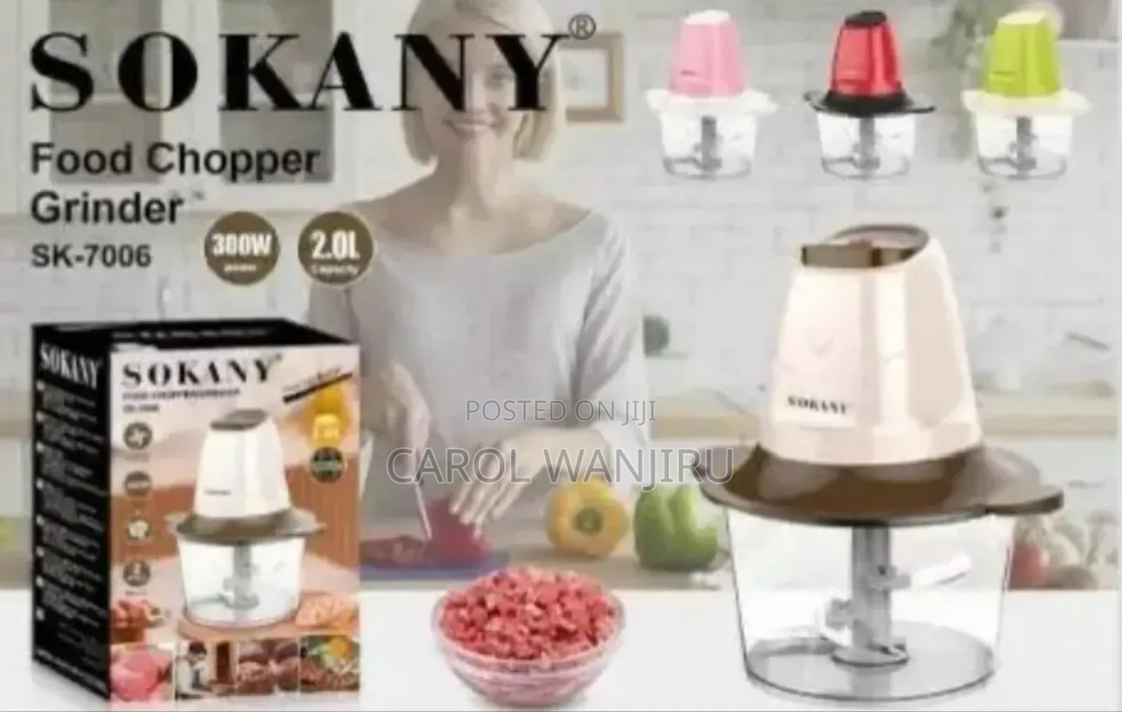 Sokany 2l Food Chopper Grinder/2l Food Chopper Grinder