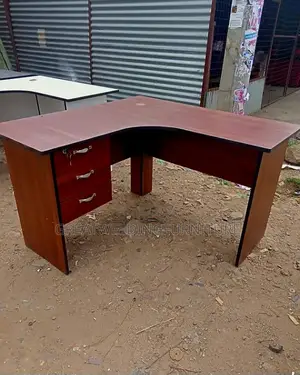 Brown L- Shaped Office Desk Tp
