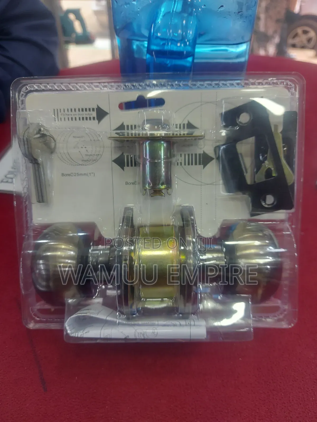 Fly Globe Entrance Lock Knobset in a Classic Antique Finish