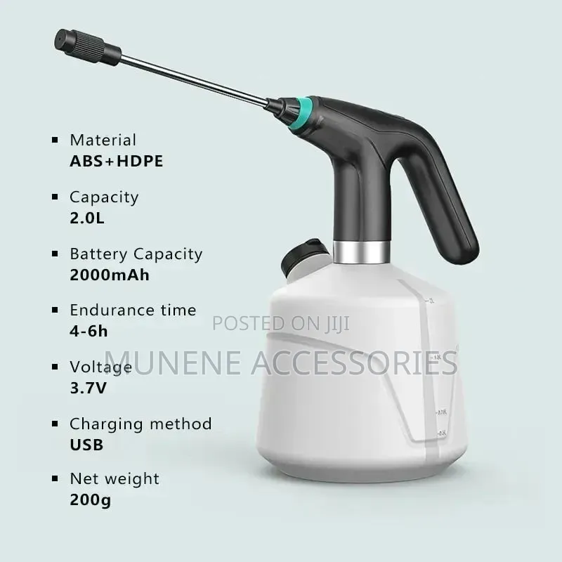 2l Electric Plant Garden Spray Sprayer Water Can Rechargeable Knapsack