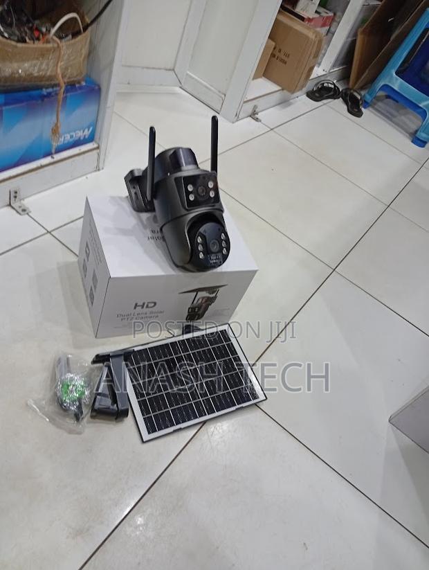 Ubox Wifi Solar CCTV Camera With Double Lens 6mp