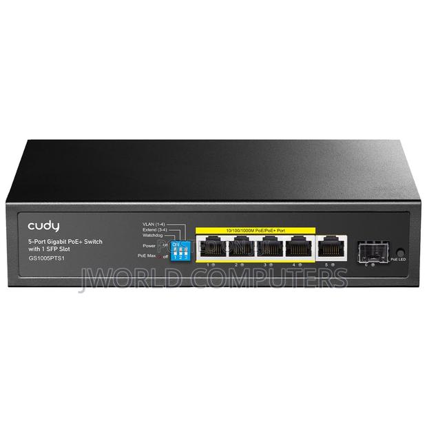 Cudy 5-Port Gigabit Poe(120watts) + Switch With 1 SFP Slot