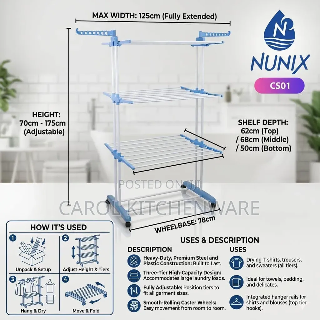 Foldable Outdoor Drying Cloth Rack