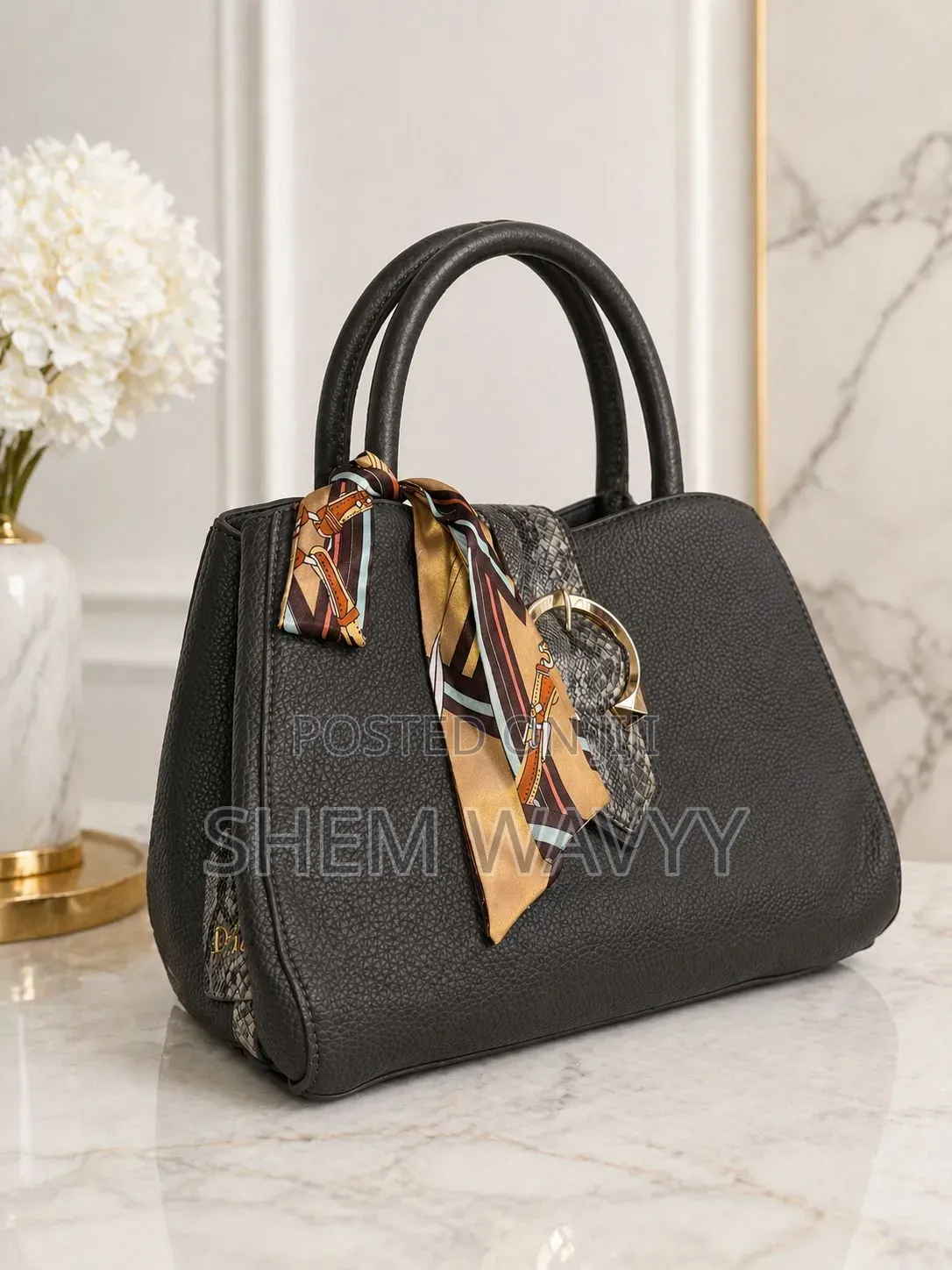 Elegant Structured Top Handle Handbag (Designer Style / Office Bag)