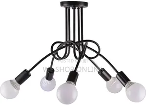 5 Way Swirl Arm Ceiling Light