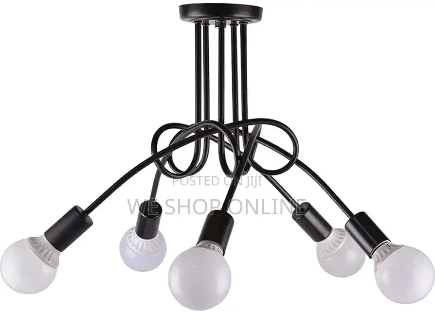 5 Way Swirl Arm Ceiling Light