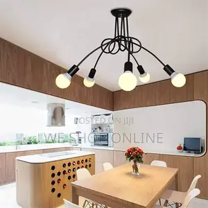 5 Way Swirl Arm Ceiling Light