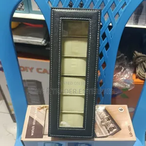 6 Slot Watch Display Case Mens Watch Box Organizer