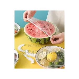 100pc Pack of Clear Stretching Food Covers