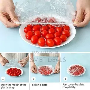 100pc Pack of Clear Stretching Food Covers