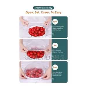 100pc Pack of Clear Stretching Food Covers