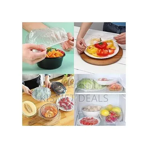 100pc Pack of Clear Stretching Food Covers
