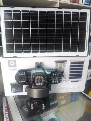 Dual Lens V380 Solar Camera With Street Light