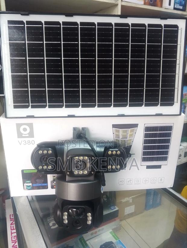 Dual Lens V380 Solar Camera With Street Light