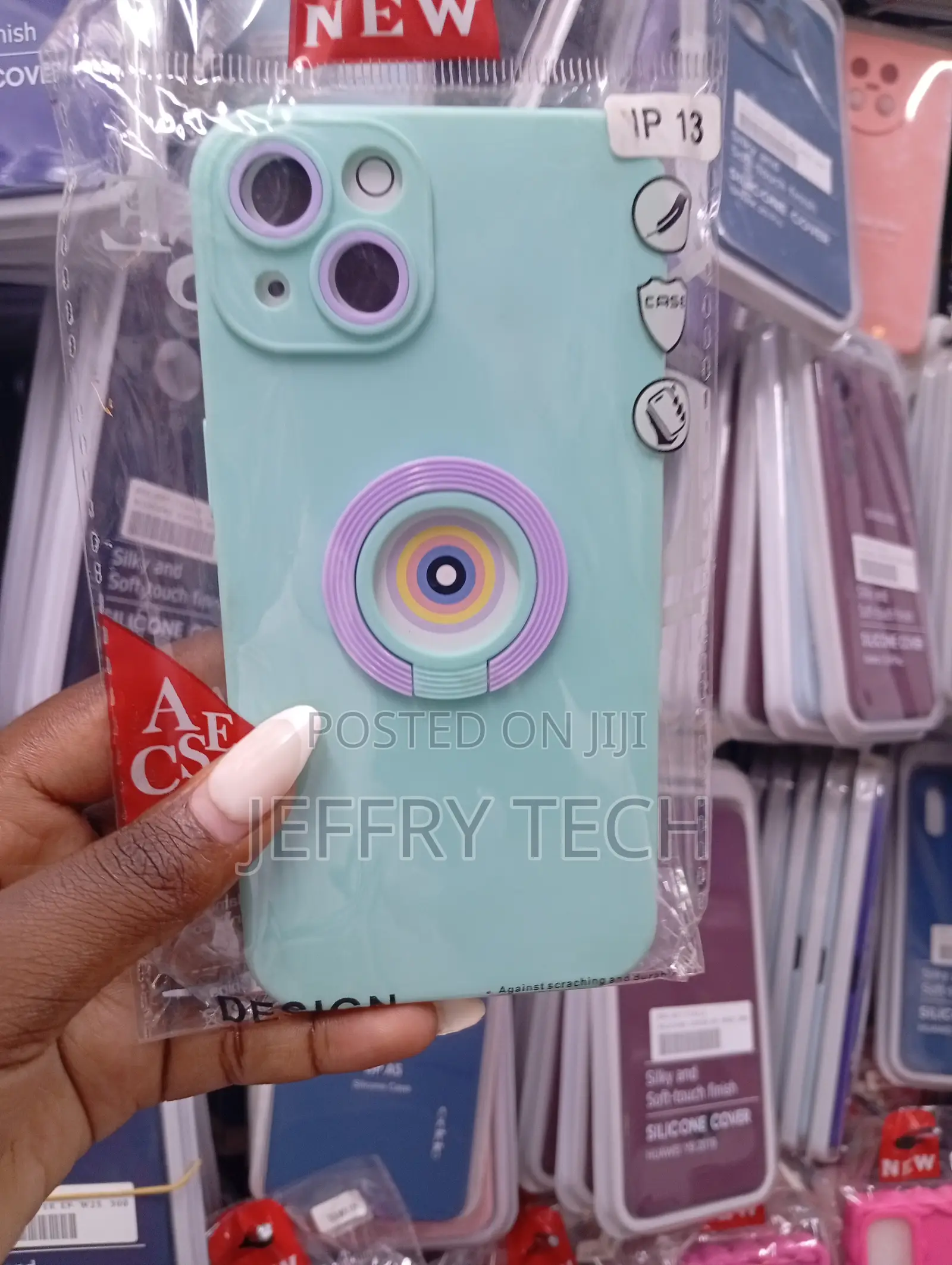 Light Blue Silicone Protective Case Is for the Apple iPhone 13