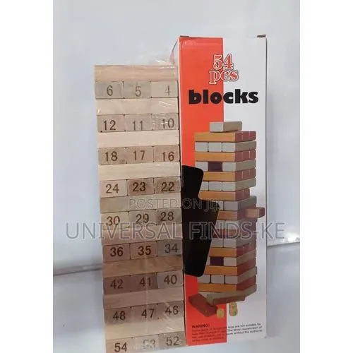 Classic Wooden Jenga Blocks – Stack, Balance Win!