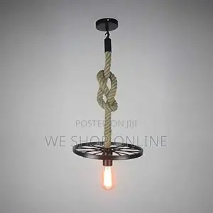 Wheel Hemp Ropes Pendant Light