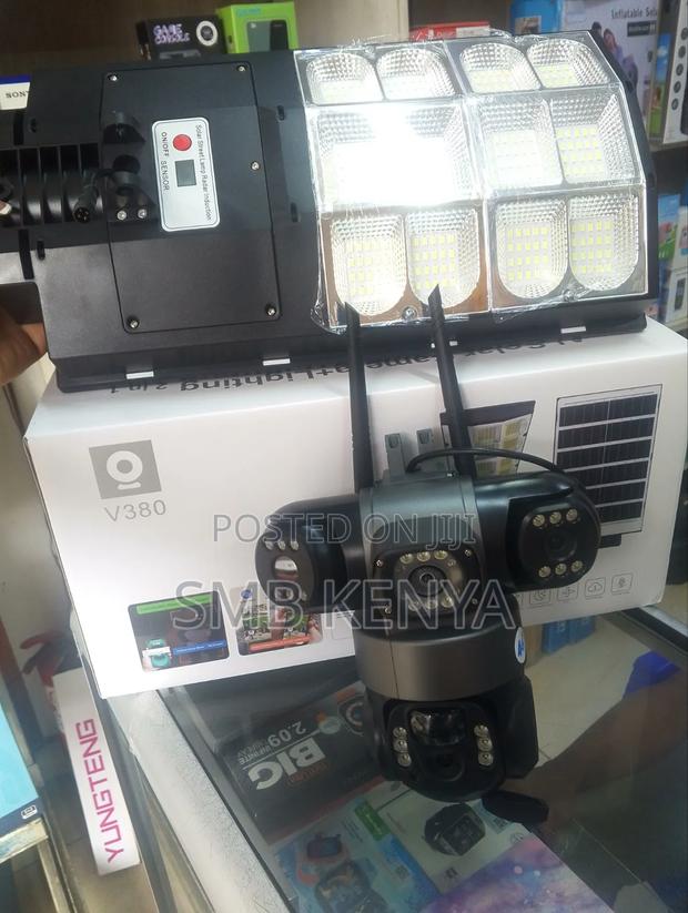 V380 4g Wifi Triple Lens Solar CCTV Camera