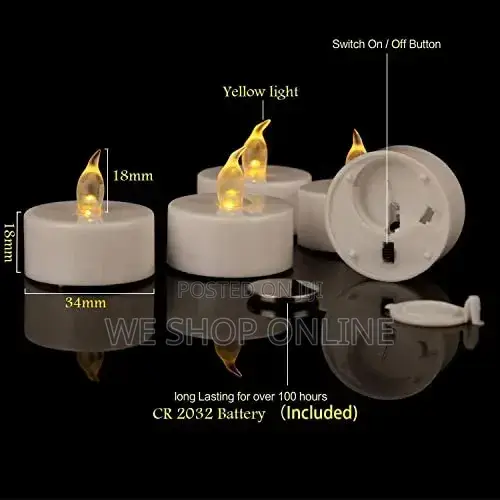 24pcs Frameless Tea Candles