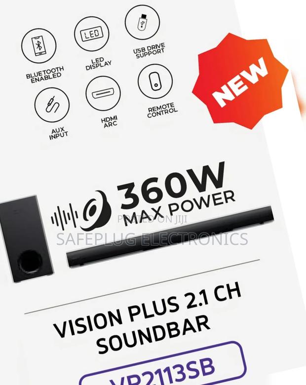 Vision Plus Soundbar 360w Bluetooth Bass Speaker Vp2113sb