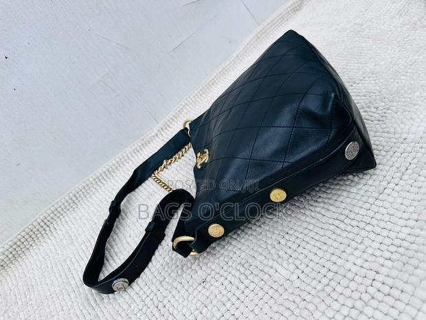 Authentic Chanel Stitched Leather Button-Up Hobo Handbag - thumbnail 4