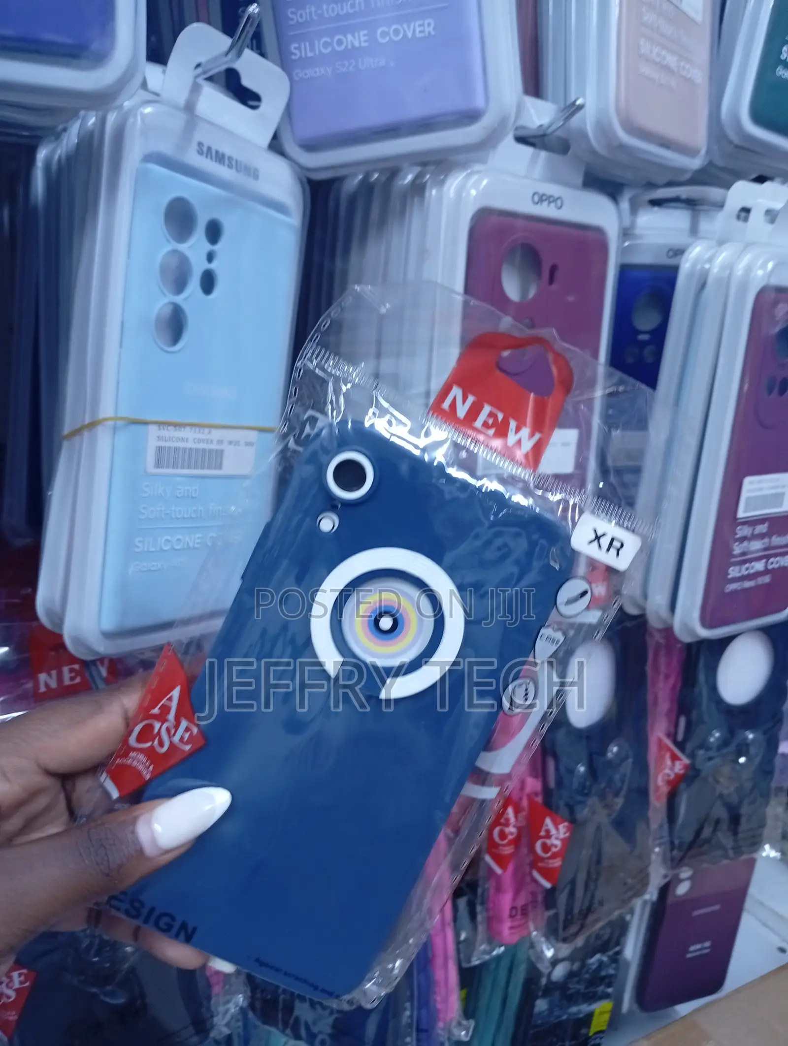 Blue Silicone Mobile Phone Cover With a Soft-Touch Finish
