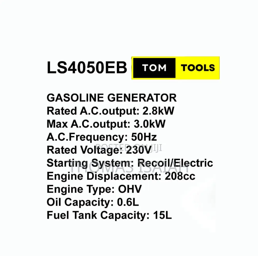Ls4050eb 3.0kw Low Noise Petrol Generator With Wheels