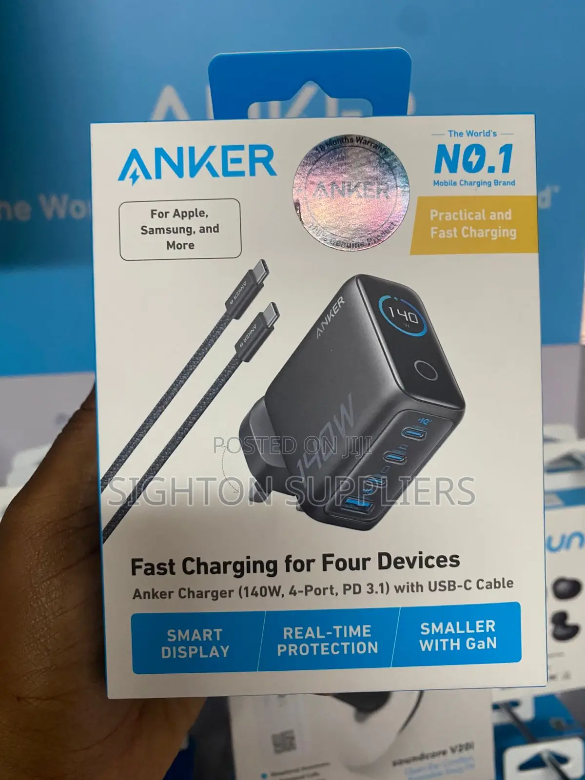 Anker 140w Laptop Charger 4-Port With Usb-C Cable