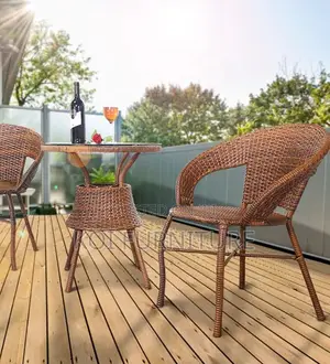Dining Set; Two Seaters Outdoor Balcony Rattan Dining Set