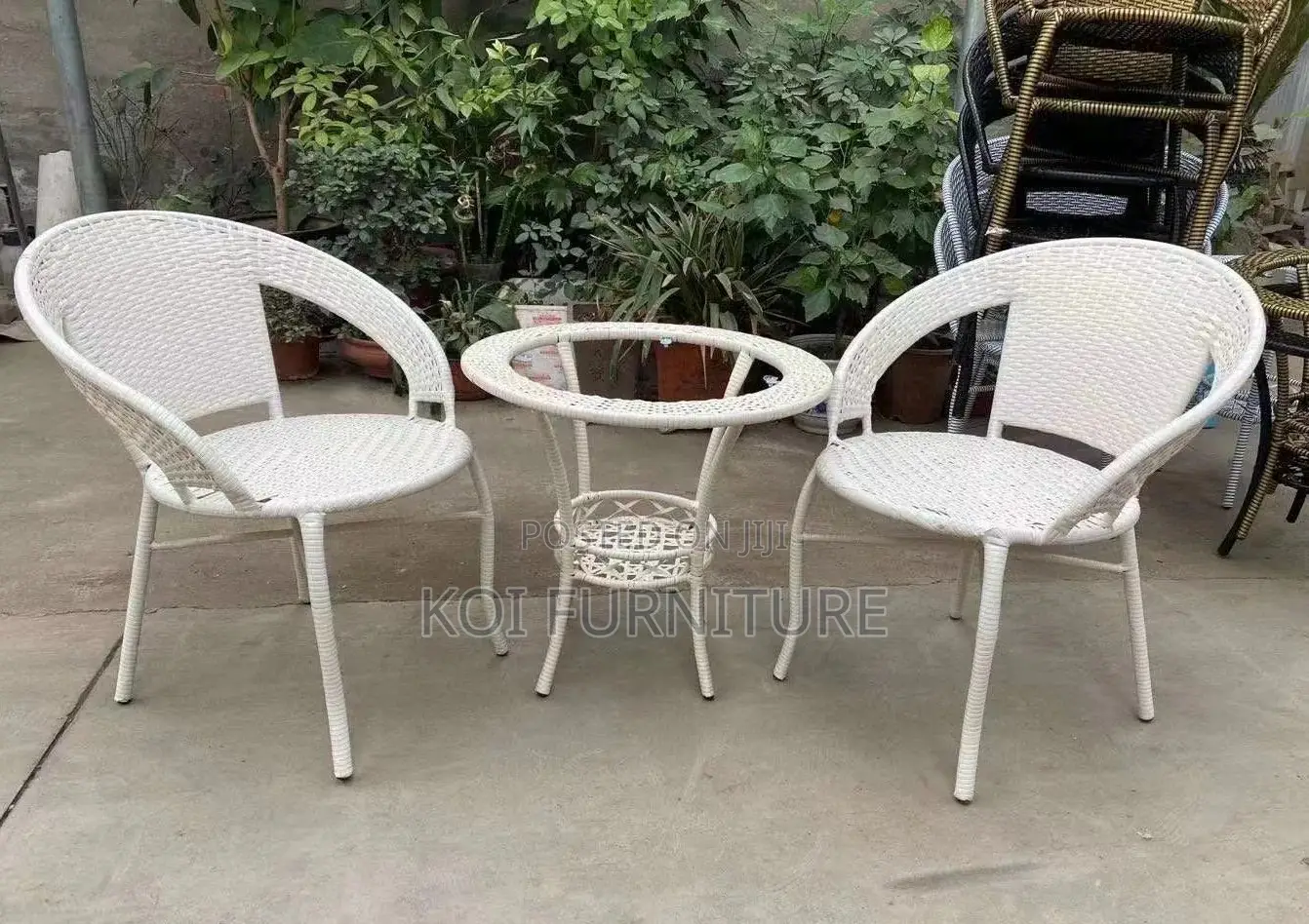 Dining Set; Two Seaters Outdoor Balcony Rattan Dining Set