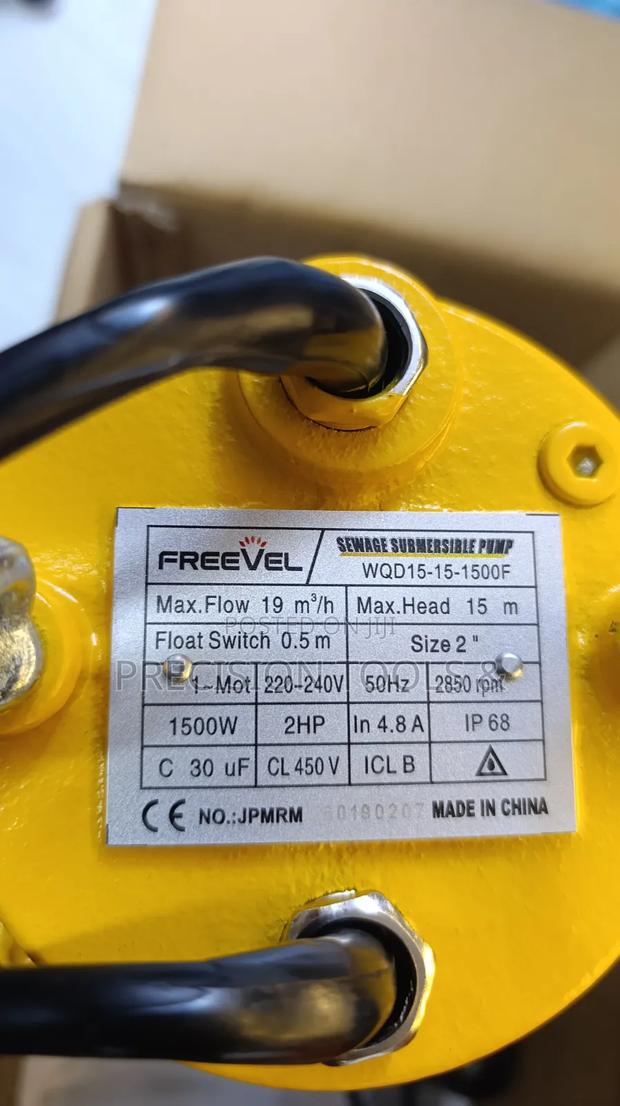2" Freevel Submersible 2.0hp Max Head 15m3/H - thumbnail 3