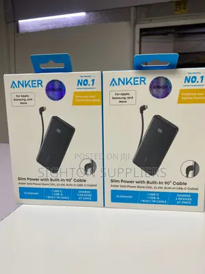 Anker Zolo Slim Power Bank (, 22.5w, Built in Usb-C Cable)