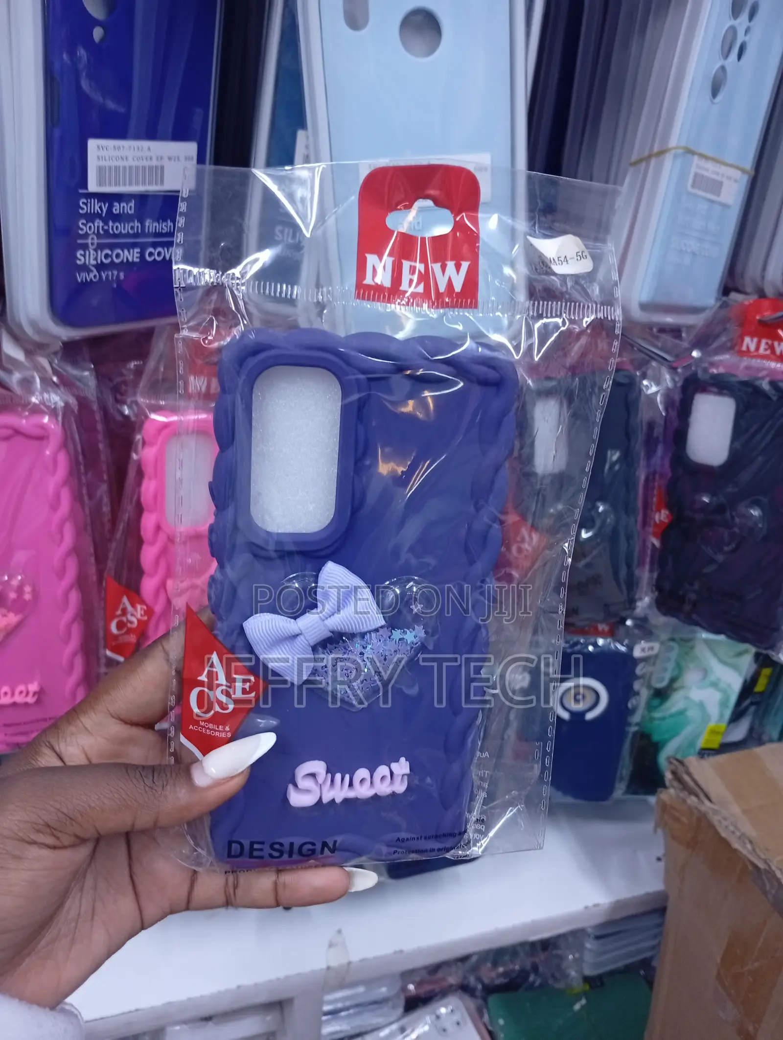 Purple Silicone Phone Case Designed for a Vivo Y17s