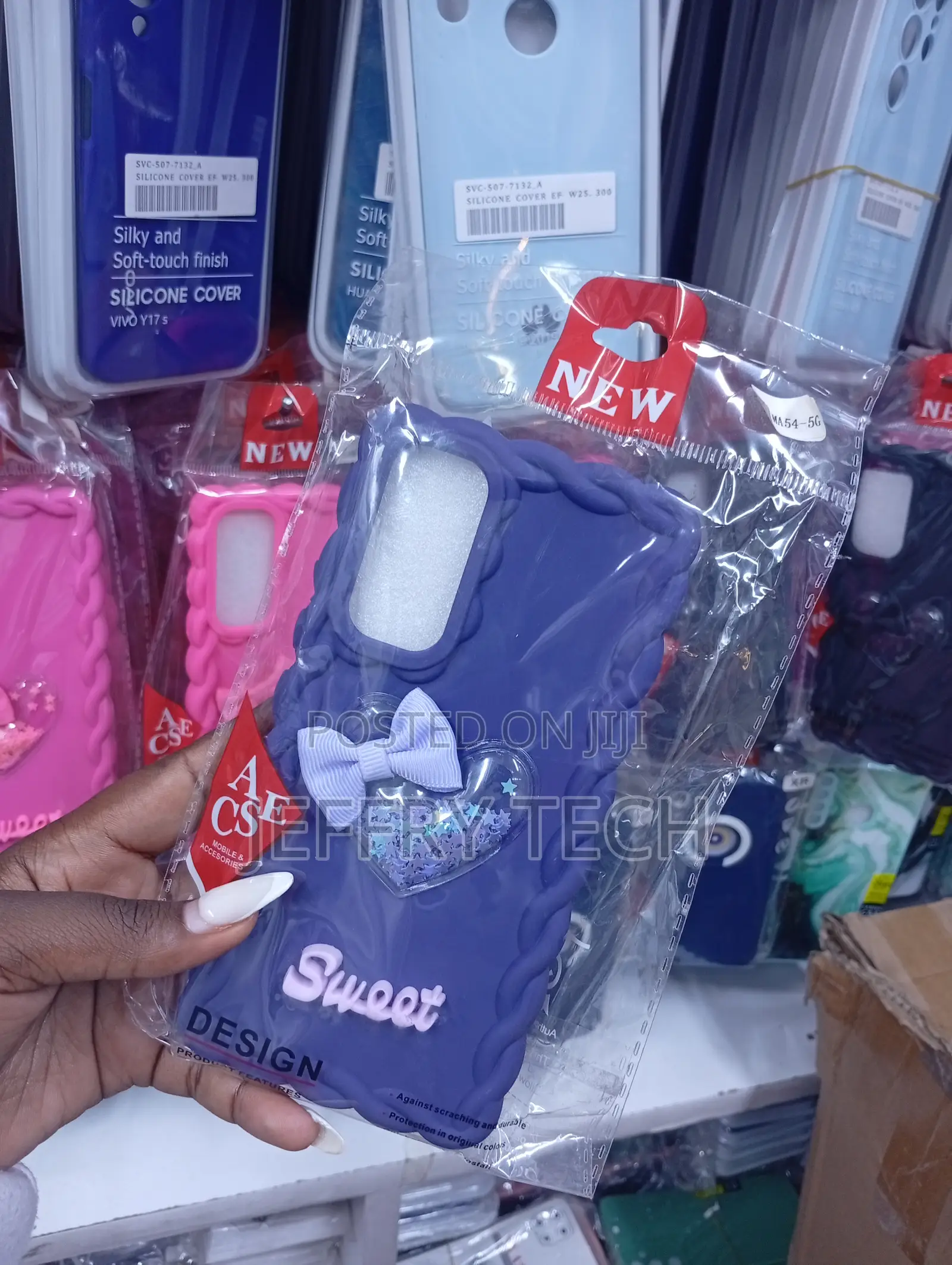 Purple Silicone Phone Case Designed for a Vivo Y17s