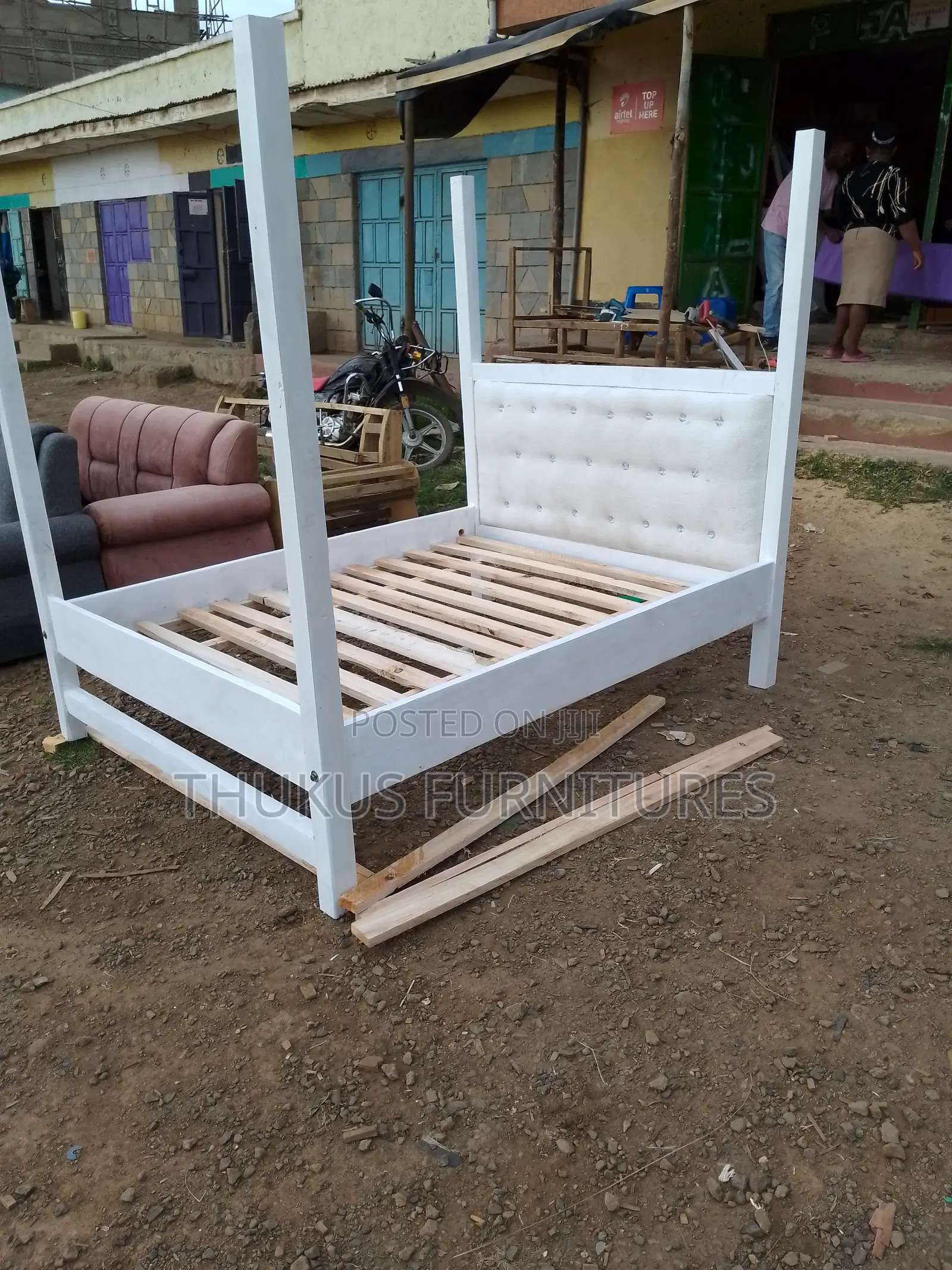 White Colour Bed