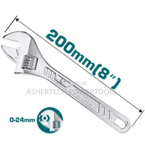 Total Tht101083 Adjustable Wrench Length:200mm(8")