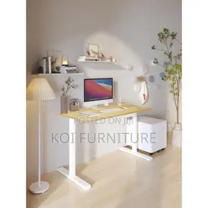 Office Desk; 1400mm Electric Adjustable Sit Stand Spacious Office Desk