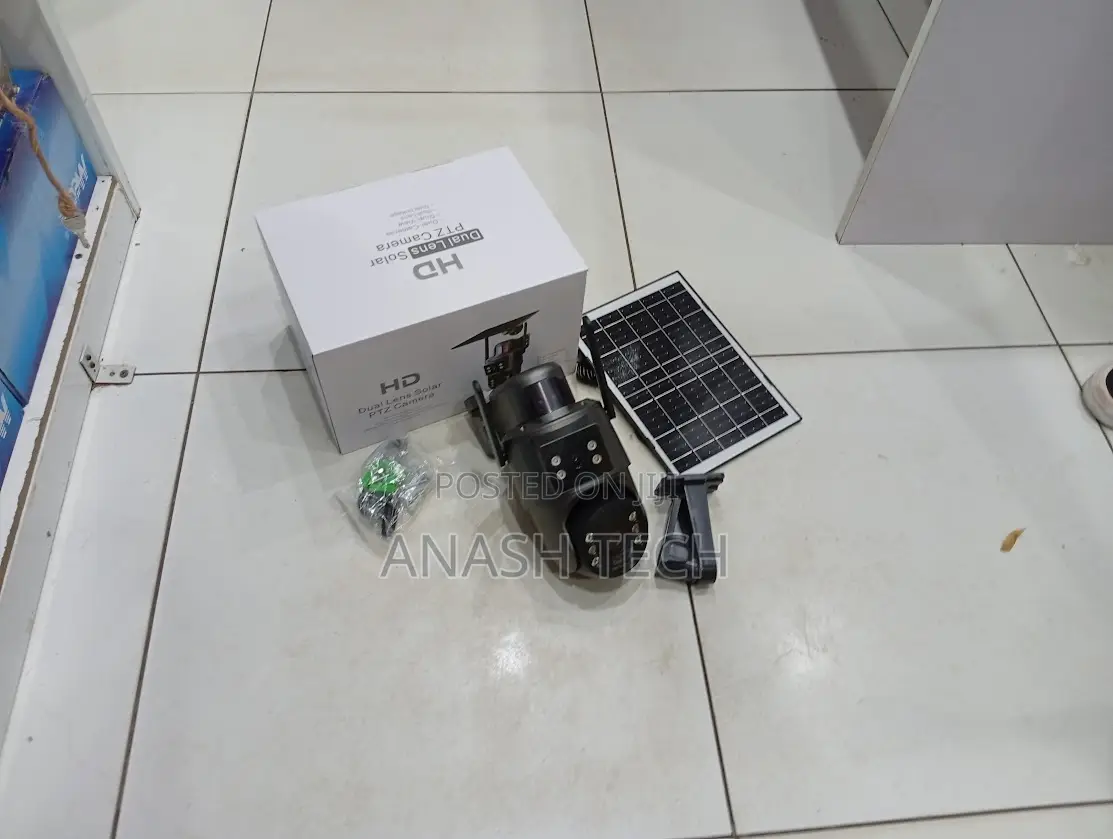 Ubox Dual Lens Wifi Solar Camera With Audio+Full Night Vision Full Hd