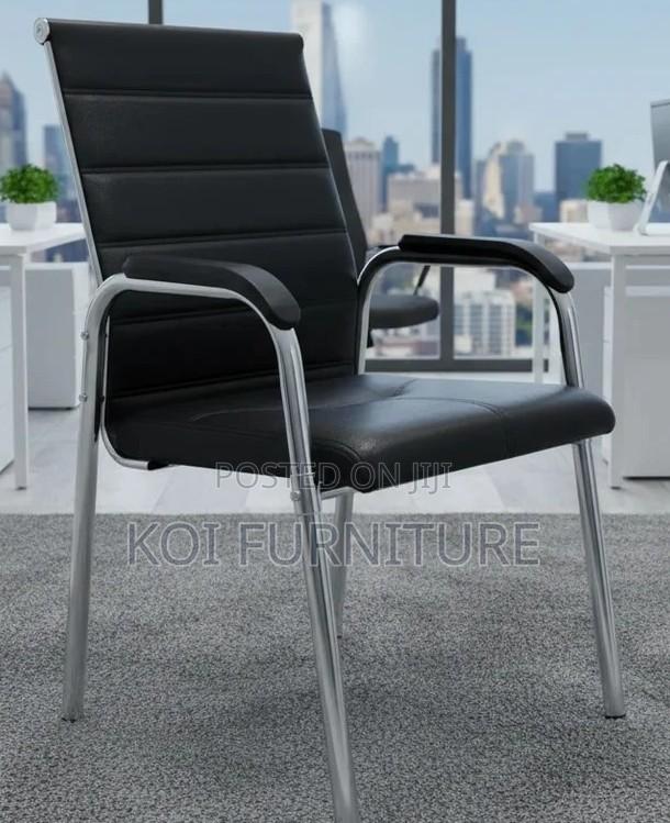 Office Chairs; Leather Visitors Welcome Desk Chairs - thumbnail 4