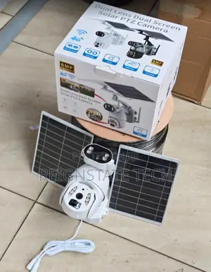 Long Range Ubox 6mp Dual Lens Simcard Solar Powered Camera 2panels