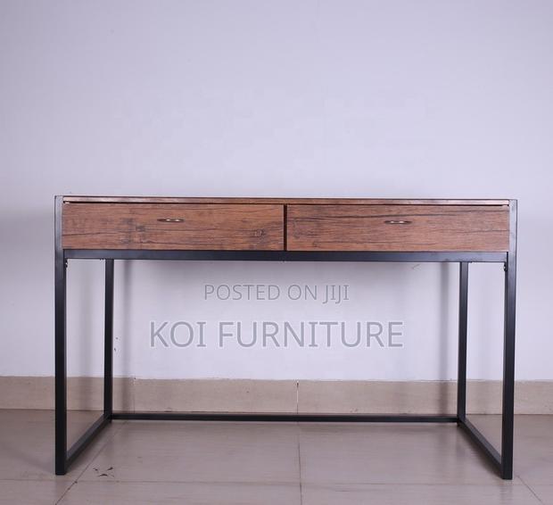 Office Desk; Generic Home Study Desk With Two Storage Drawers - thumbnail 2