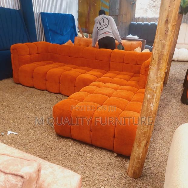 Orange 6-Seater Detachable Sofa