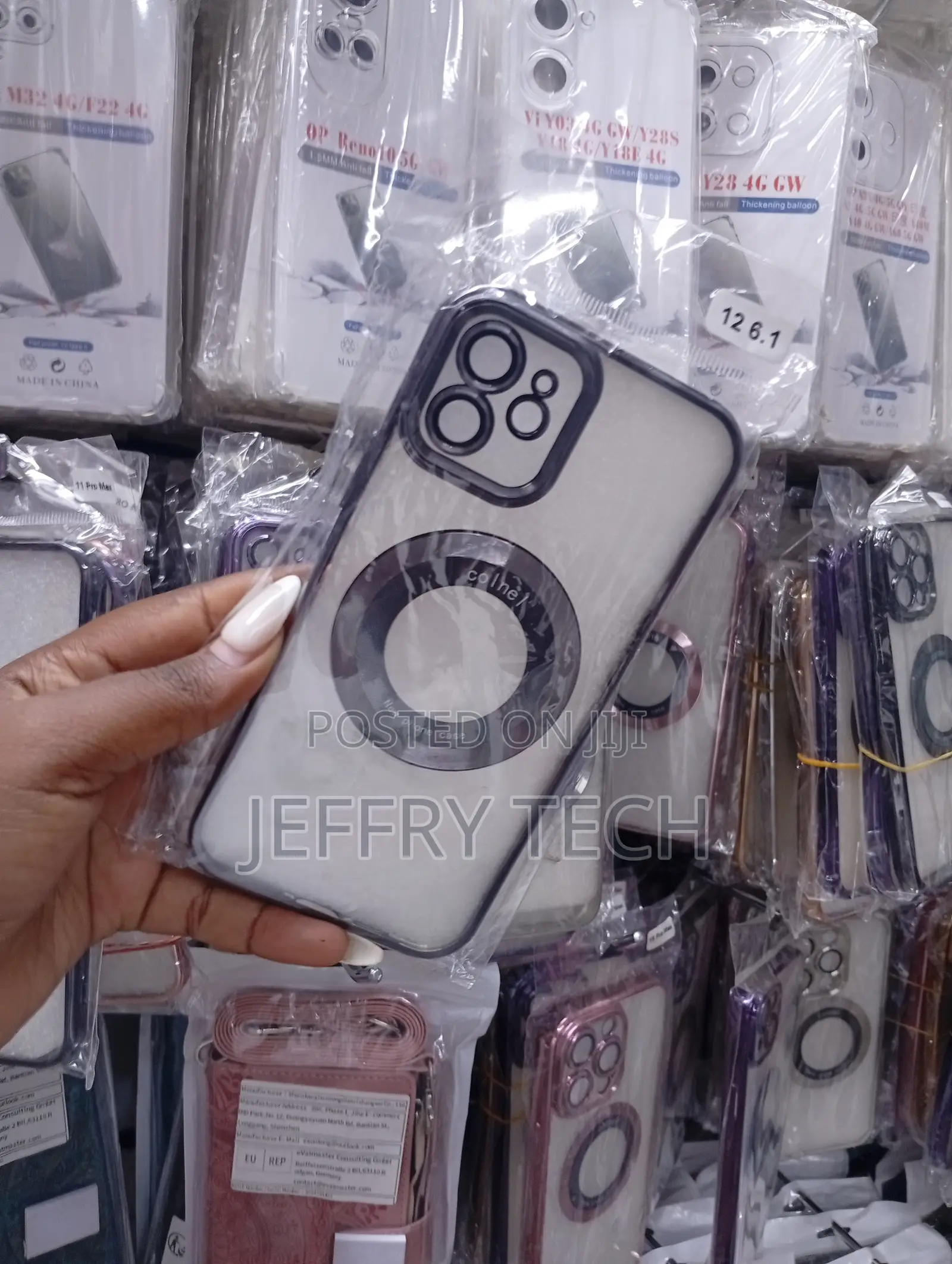Clear, Shockproof Tpu Phone Case Featuring a Magnetic Ring for Magsafe
